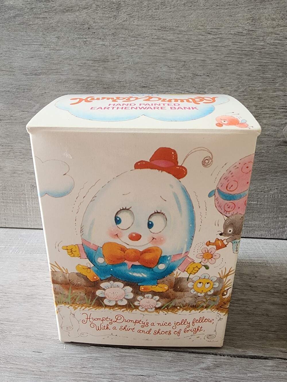 Vintage Avon 1982 Humpty Dumpty Hand Painted Earthenwave Bank New NIB